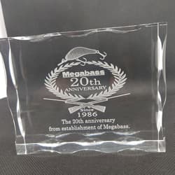 Megabass 20th Anniversary Crystal Trophy Collector's Item Used - Thumbnail 1