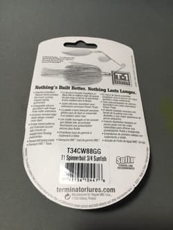 DISCONTINUED TERMINATOR T-1 TITANIUM 3/4OZ. SPINNERBAIT SUNFISH NIP - Thumbnail 3