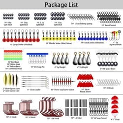 263pcs Fishing Accessories Kit Fishing Tackle Kit Swivels Hooks Split Shots  - Thumbnail 3