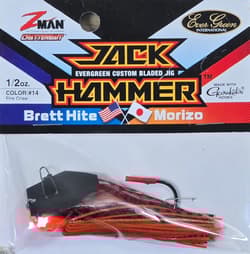 (Ct of 2) Z-Man Evergreen Chatterbait Jack Hammer 1/2 oz Evergreen Custom Blade! - Thumbnail 3