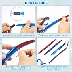 279-Piece Wacky Worm Fishing Lure Kit with Soft Plastics & Tackle Essentials - Thumbnail 11