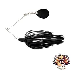 NEW Keitech Baby T-Bone Spinnerbait Single Colorado SC 3/8oz #001 Black - Thumbnail 1