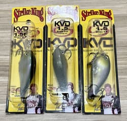 Strike King (Lot Of 3) KVD 1.5F Flat Side Crankbaits, Bass, Free Shipping! NWT! - Thumbnail 11