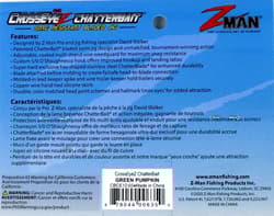 (6) Z-Man 1/2 Oz Crosseyez Chatterbait Fishing Lure Green Pumpkin CBCE12-03 New - Thumbnail 4