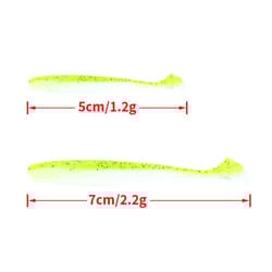 50Pcs Soft  Silicone Bait Wobbler Fishing  Fishing Accessories 5cm P3S43701 - Thumbnail 6