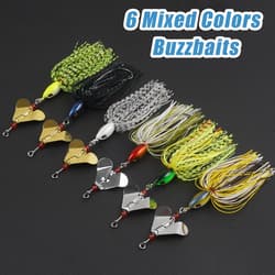 Bass Fishing Lures Kit Buzzbait Lure Large, Style A-12pcs - Thumbnail 6