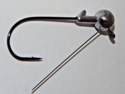 (25) 1/4 oz 3/0 Weedless jighead wire FLAT EYE grub head swimbait Umbrella rig - Thumbnail 9