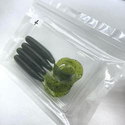 818364 Gary Yamamoto 6 Inch Jumbo Grab 4 Pieces 194 Watermelon Pepper Condition - Thumbnail 2