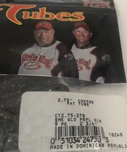 Strike King CT2.75-278 Soft Plastic 2.75 Inch FAT Coffee TUBE-1ea 9pk-NEW-SHIP24 - Thumbnail 2