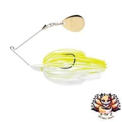 NEW Keitech Baby T-Bone Spinnerbait Single Colorado SC 1/4oz #509 White Char - Thumbnail 1