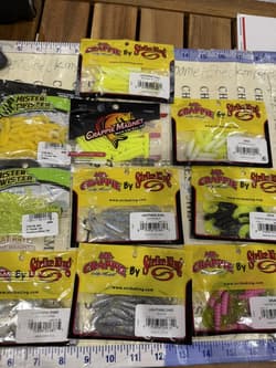 10X Mix Lot Strike King Panfish Mr Crappie Curly Tail Grub Fishing Lures - Thumbnail 2