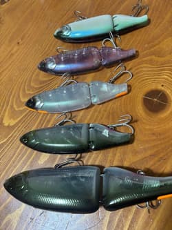 DRT Tiny Crash Custom Crankbait 4pcs Low & Hi Colors Used - Thumbnail 2