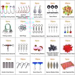 	PLUSINNO Fishing Accessories Kit 263pcs Fishing Tackle Kit with Tackle Box	 - Thumbnail 4