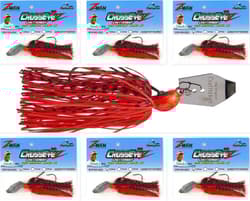 (6) Z-Man 3/8 Oz Crosseyez Chatterbait Fishing Lure Fire Craw CBCE38-07 New - Thumbnail 1