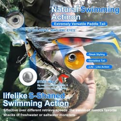 Fishing Lures Tackle Box Bass Kit,Including Animated Lure,Crankbaits,Spinnerbait - Thumbnail 2