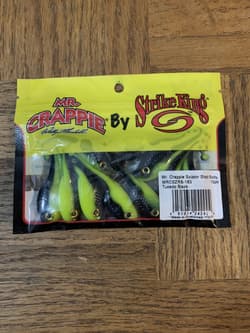 Mr Crappie Strike King Scizzor Shad Body Tuxedo Black - Thumbnail 1