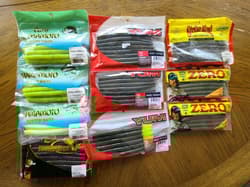 Lot of 10, Gary Yamamoto Senko, Strike King Zero, Yum Dinger, Shim-E-Stick - Thumbnail 1