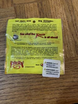 Strike King Rage Tail Rage Crappie Grub Chartreuse White - Thumbnail 4