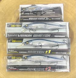 Megabass (Lot Of 4) Ito Vision OneTen Jr, 110, 110+1, 110+2 Suspending Jerkbaits - Thumbnail 1