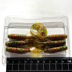818248 Gary Yamamoto 4 Inch Single Tail Grab 6 Pieces 222 Watermelon Red Green F - Thumbnail 1