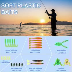 Fishing Lures Tackle Box Bass Kit,Including Animated Lure,Crankbaits,Spinnerbait - Thumbnail 4