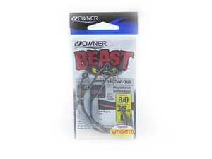 8/0 - 3/8oz Owner Weighted Beast Hooks 3pk.