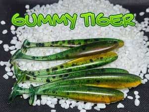 4" SLICKSWIM 6PK CW: GUMMY TIGER