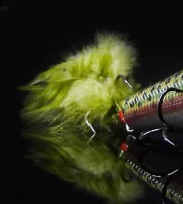 Custom Hand Tied Feather Treble Hook