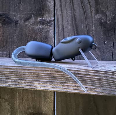 Rocker Rat (Matte Black) by Stray Rats - Topwater Baits on