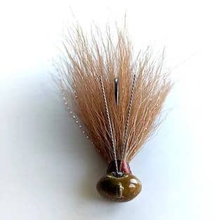 Brian's Light Brown Bucktail FB (3/8oz) Jig