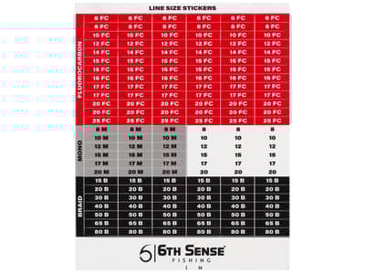 6th Sense Line Size Recall Decals