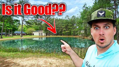 FIRST TIME Fishing My Backyard Pond!! (It’s LOADED)