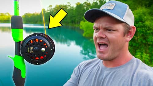FLY Fishing Reel on Baitcaster Rod! (Impossible Challenge!)