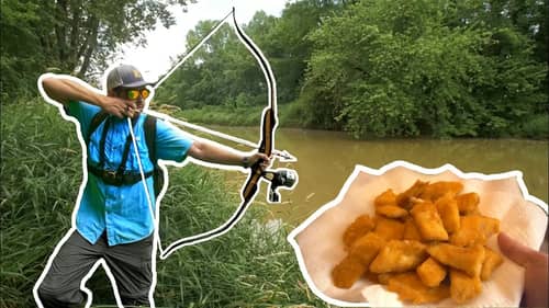 BOWFISHING a Small Creek! (Asian Carp Catch & Cook)