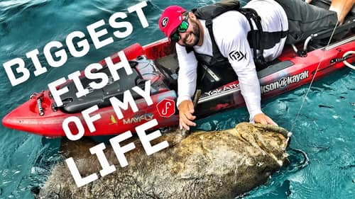 THE BIGGEST FISH OF MY LIFE - 200 Pound Kayak Fishing Challenge