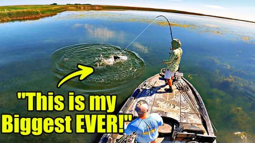 Catching My BIGGEST BASS EVER on the LEAST LIKELY Bait!! (Unreal)