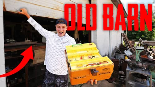 I Found 100 Year Old FISHING TACKLE BOX in an OLD BARN! (Crazy Finds!)