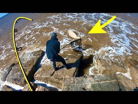 Fisherman lands FISH OF A LIFETIME from OCEAN JETTY!