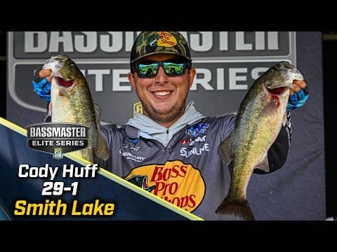 Cody Huff leads Day 2 of Bassmaster Elite at Smith Lake with 29 pounds, 1 ounce