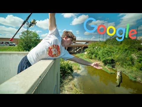 Parking Garage Fishing 20ft UP! -- Google Maps Challenge