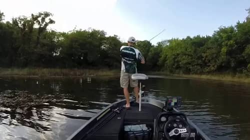 Topwater Bass Fishing with a Ribbit on Mozingo Lake