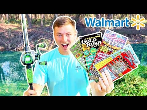 Walmart LOTTERY Fishing Challenge At SECRET Pond (I Won)