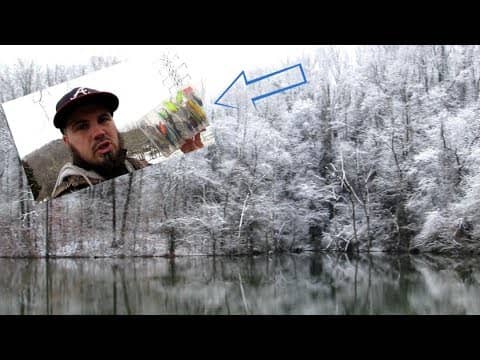 Attempting to BASS FISH in a BLIZZARD??? ||FOUND A SUBSCRIBERS FISHING LURES||