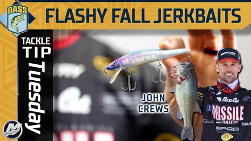 Fish bright and flashy jerkbaits in the fall (JOHN CREWS' STRATEGY)