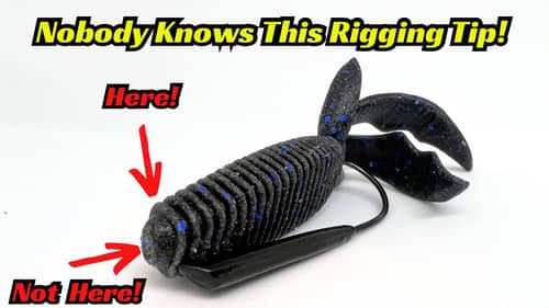 Very Few Anglers Know This Soft Plastic Rigging Tip! It Saves Money And locks Baits In Place Longer!