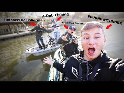 Jon Boat Bass Fishing Challenge! (Ft. KickinTheirBassTV, A-Dub Fishing, Fletcher The Fisherman)