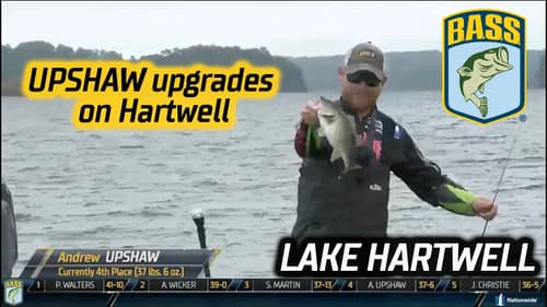 Andrew Upshaw upgrades with two largemouth on Lake Hartwell