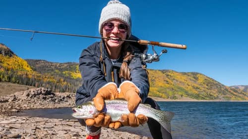 Her FIRST Rainbow Trout Catch! COLORADO MOUNTAIN FISHING