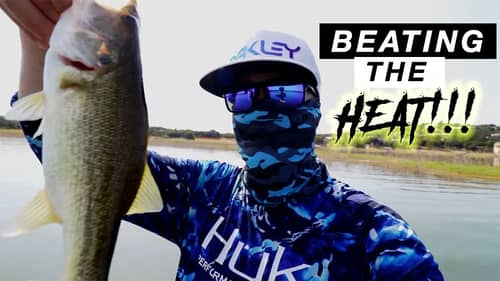 BASS FISHING in 102º HEAT | RESPECT to the OLD SCHOOL