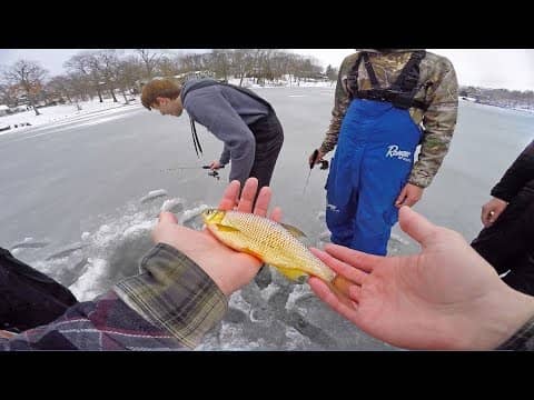 MYSTERY Fish Landed Through Ice? (We Have No Clue)